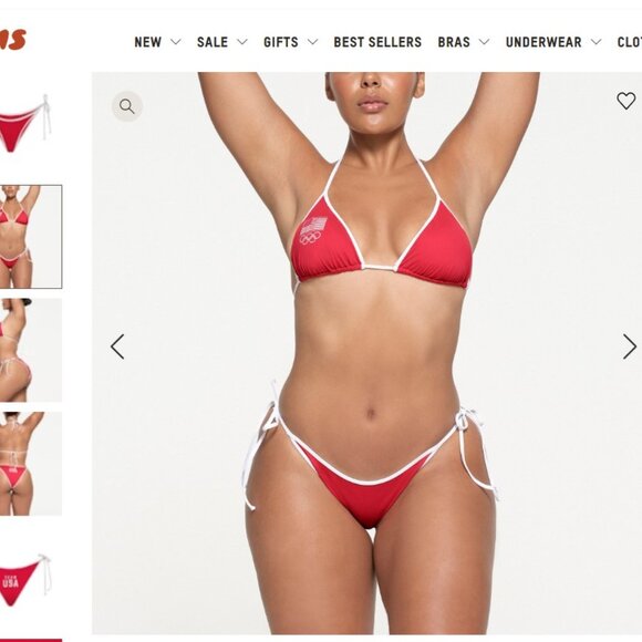 SKIMS FOR TEAM USA - SIGNATURE SWIM DIPPED TIE BOTTOM - Picture 2 of 5